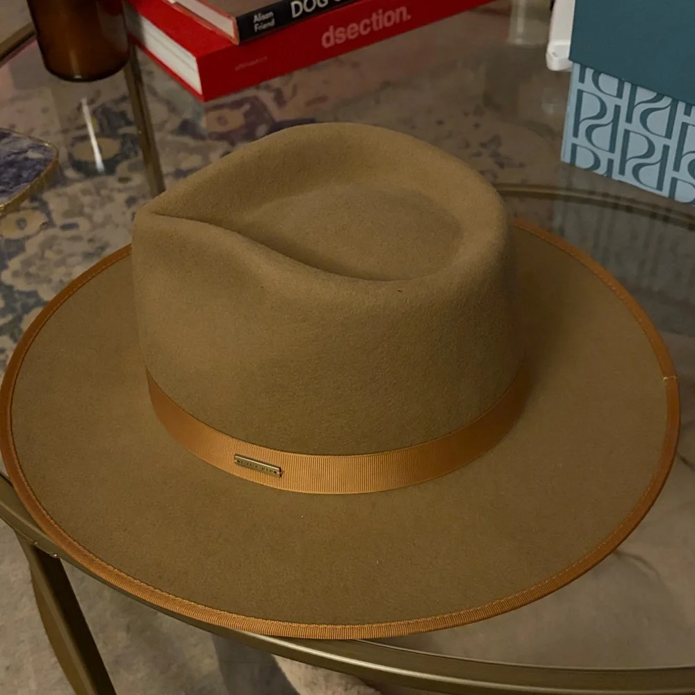 GIGI PIP Camel Wide-Brim Hat - Picture 4 of 4